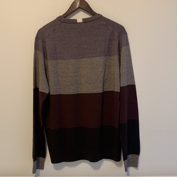 Club Monaco Merino Wool Block Sweater - Picture 2 of 4